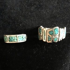 VINTAGE Southwestern STERLING & TURQUOISE Rings